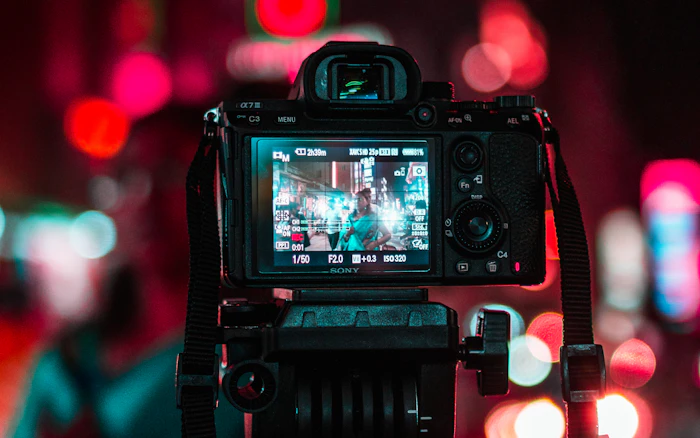 Camera ready for a night shoot